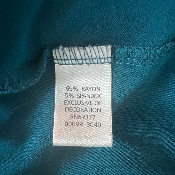 Christopher & Banks 3/4 Sleeve Sequin Blue Top Size S - Picture 9 of 11